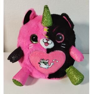 Zuru Rainbocorns Monstercorn Surprise Boo-Boo the Cat Pink Black Plush Kitty